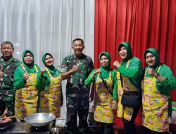 Persit Cabang XXI Kodim 0507/Bekasi Ikuti Lomba Memasak Meriahkan Acara Semarak Akhir Tahun Bekasi Keren 2022 – 2023 Di Plaza Pemkot Bekasi