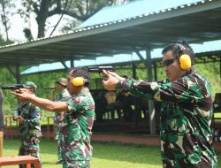 Asah Naluri Tempur, Prajurit Lanal Bandung Laksanakan Latihan Menembak Triwulan l
