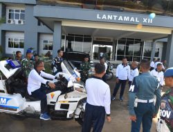 Cek Kesiapan Ranmor, Danlantamal XII Laksanakan Inspeksi Kendaraan Dinas