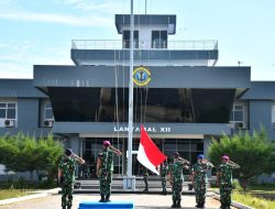 Aspotmar Danlantamal XII Pimpin Upacara Hari Senin di Mako Lantamal XIl