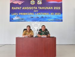 Primkopal Lantamal XII Gelar Rapat Anggota Tahunan