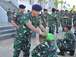 Upacara Kenaikan Pangkat Prajurit Lanal Dumai