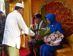 Tradisi Penyambutan Peusijeuk Komandan Lanal Lhokseumawe