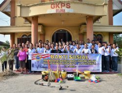 Bakti Sosial Lantamal I, Pembersihan Rumah Ibadah GKPS Kampung Salam Belawan Dalam Rangka Paskah Tahun 2023