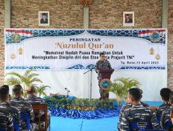 Maknai Nuzulul Qur’an, Prajurit Lanal TBA Tingkatkan Disiplin