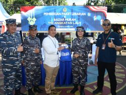 Pembagian Paket Lebaran dan Bazar Murah Di Lantamal I Belawan Diserbu Pengunjung