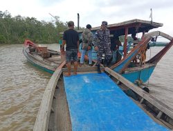 POS TNI AL Bagansiapiapi Laksanakan SAR Orang Jatuh Di Perairan Telajur Rokan Hilir