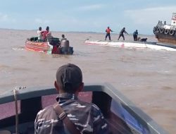 POS TNI AL Tanjung Datuk Laksanakan SAR Laka Laut SB. Evelyn Calisca 01 Di Perairan Pulau Burung Indragiri Hilir