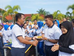 TNI AL Lanal Bengkulu Gelar Olahraga Bersama Sambut HUT Ke-37 Lanal Bengkulu