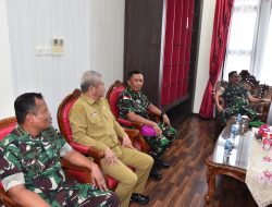 Wadan Lantamal XII Sambut Kedatangan Pangdam XII/Tpr Yang Baru