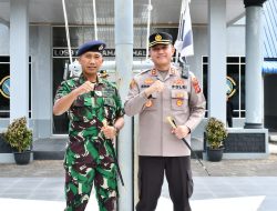 Jalin Silaturahmi, Danlanal Sabang Sambut Kunjungan Kapolres Sabang Dengan Penuh Keakraban