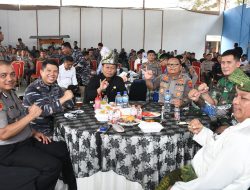 Sinergisitas Harmonis TNI AL Lanal TBA Halal Bihalal di Polres Tanjungbalai