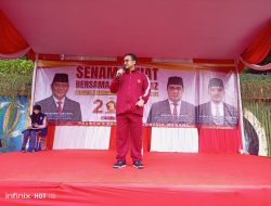 Ir. H. Ahmad Riza Patria, M.B.A. Hadir Dalam Senam Sehat Bersama Bang Thopaz