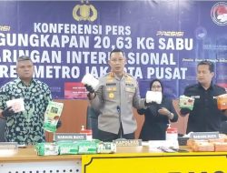 Satres Narkoba Polres Jakpus Bekuk Jaringan Internasional 20,63 Kg Sabu dan Truk Dijadikan Brang Bukti