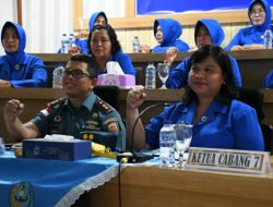 Danlanal TBA dan Ketua Cabang 7 Korcab I DJA I Ikuti Vicon Tatap Muka Dengan Pembina Utama Jalasenastri