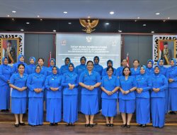 Danlantamal I Bersama Ketua Korcab I DJA I Ikuti Tatap Muka Pembina Utama dan Ketua Umum Jalasenastri Secara Virtual