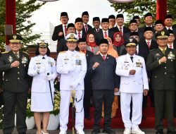 Komandan dan Prajurit Lanal Bandung Ikuti Upacara HUT Ke-78 Kemerdekaan Republik Indonesia Tingkat Provinsi Jawa Barat Tahun 2023