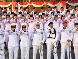 Pangkalan TNI AL Banjarmasin dan Jajaran Ikuti Upacara Detik-Detik Proklamasi HUT Kemerdekaan RI Ke-78