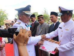 Pangkalan TNI AL Simeulue Terima Penghargaan Atas Dedikasi Dalam Melakukan Pembinaan dan Pengawasan Kelautan Perairan Aceh Singkil