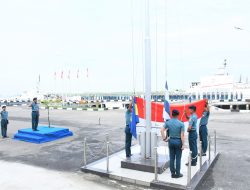 Lantamal I Laksanakan Upacara Bendera di Lapangan Apel Mako