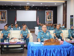 Danlantamal I Ikuti Pembekalan Prosedur Tetap Penegakan Hukum dan Penjagaan Keamanan di Wilayah Laut Yurisdiksi Nasional Melalui Vicon