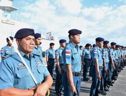 Lantamal I Laksanakan Upacara Bendera di Lapangan Apel Mako