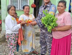 Babinpotmar Lanal Simeulue Laksanakan Pembinaan Kepada Warga Tentang Manfaat Bercocok Tanam di Lahan Sempit