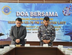 Lanal Dumai Laksanakan Doa Bersama Menyambut HUT TNI Angkatan Laut Ke-78
