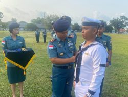 Danlanal Bintan Terima Laporan Kenaikan Pangkat Prajurit Lanal Bintan