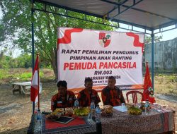 Rapat Pemilihan Pengurus Pimpinan Anak Ranting Pemuda Pancasila RW 03 Kelurahan Marunda Kecamatan Cilincing Jakarta Utara