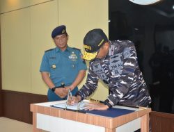 Danlanal Dumai Sambut Kedatangan Danguspurla Koarmada I di Mako Lanal Dumai