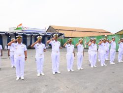 Lantamal I Lepas Keberangkatan Kapal Perang India INS Sudarshini