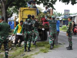 TNI AL Lanal TBA Laksanakan Bakti Sosial Bersih-Bersih di Gereja HKBP Kota Tanjungbalai