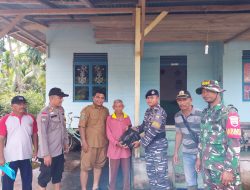 Babinpotmar Lanal Dumai Bantu Warga Terdampak Banjir di Kecamatan Bantan Kabupaten Bengkalis