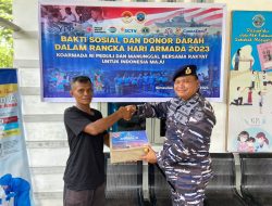 Lanal Simeulue Laksanakan Bakti Sosial, Donor Darah dan Pencanangan 3 Program TNI Angkatan Laut Dalam Rangka Menyambut Hari Armada RI Tahun 2023