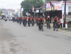 Prajurit Lanal Lhokseumawe Gelar Gowes Gembira Sambut Hari Armada RI Tahun 2023