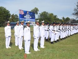 Prajurit Lanal Bintan Bersama Jajaran Satuan TNI AL di Tanjung Uban Laksanakan Upacara Hari Armada RI Tahun 2023