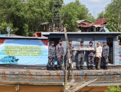 Pemusnahan dan Penghapusan Patkamla Bengkalis l-1-40 Lanal Dumai