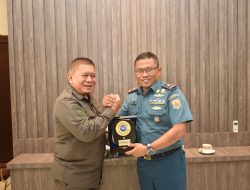 Danlantamal I Bersama Dankosek I Medan Laksanakan Kunjungan Ke Kabinda Sumut dan Walikota Medan