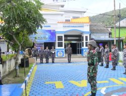 Upacara Tradisi Sambut Anggota Baru di Lanal Tarempa