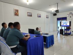 Danlanal Simeulue Hadiri Secara Vicon Taklimat Awal Wasrik IT Koarmada I Tahun 2024