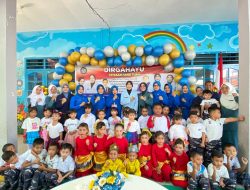 Anak-Anak Cerdas Peringati HUT Yayasan Hang Tuah Ke-77 di TK Hang Tuah 03 Belakang Padang