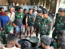 Pos Oepoli Tengah Satgas Yonkav 6/Naga Karimata Sosialisasikan Produk Unggulan