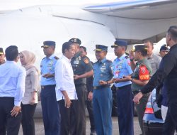 Danlantamal VI Sambut Kedatangan Presiden RI Kunker di Provinsi Sulsel